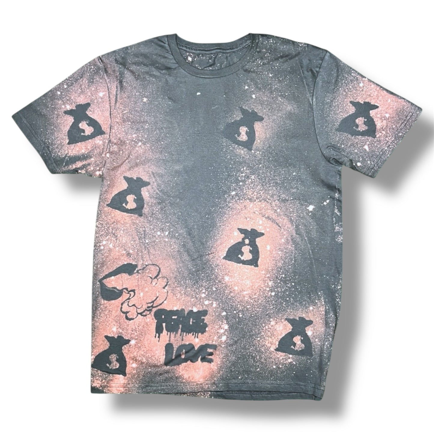 Money bag bleach print Tee